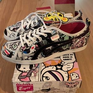 tokidoki x onitsuka deck quartz lo - manga and black - NWT box and keychain